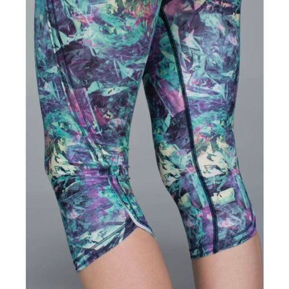 LULULEMON ATHLETICA Top Speed Crop in Iridescent Multi Size 6 - Picture 6 of 9